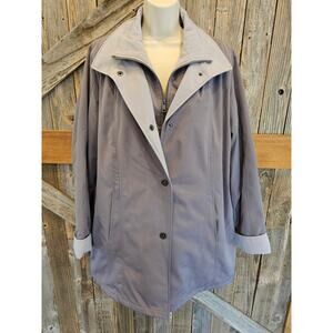 Nautica size large women's heavy jacket proffesional EUC grey Double pockets ^^